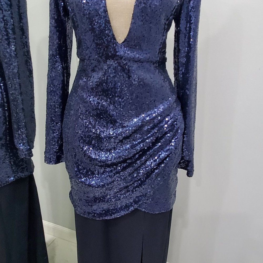 Navy SeQuence Dress New with tags 31" long